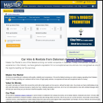 Screen shot of the Master Car Rental website.