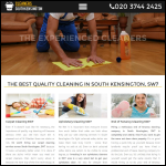 Screen shot of the Cleaners South Kensington Ltd website.