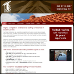 Screen shot of the JGB Roofing Partership Ltd website.