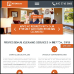 Screen shot of the Merton Cleaner Ltd website.
