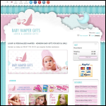Screen shot of the Baby Hamper Gifts website.