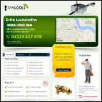 Screen shot of the Erith Locksmiths website.