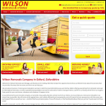Screen shot of the Wilson Removals Company Oxford website.