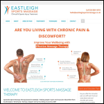 Screen shot of the Eastleigh Sports Massage Therapy website.