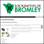 Screen shot of the Locksmiths of Bromley website.
