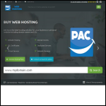 Screen shot of the PAC Web Hosting website.