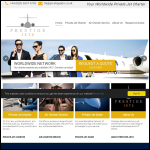 Screen shot of the Prestige Jets website.