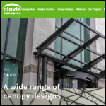 Screen shot of the Clovis Canopies website.