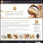 Screen shot of the Hailsham Jewellers website.