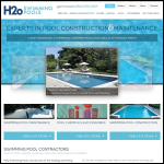 Screen shot of the H2o Swimming Pools website.