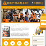 Screen shot of the Forklift Training Swindon website.