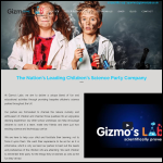 Screen shot of the Gizmo's Lab Ltd website.