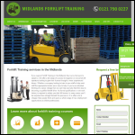 Screen shot of the Forklift Training Leicester website.
