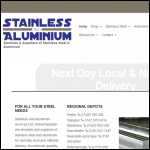 Screen shot of the Stainless and Aluminium Services Ltd website.