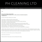 Screen shot of the PH Cleaning Ltd website.