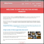 Screen shot of the SKIP HIRE Milton Keynes website.