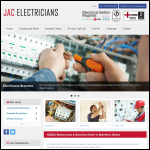 Screen shot of the JAC Electricians website.