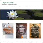 Screen shot of the Simple Ayurveda website.