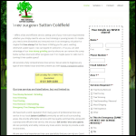 Screen shot of the Tree Surgeon Sutton Coldfield website.