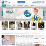 Screen shot of the Sam Clean website.