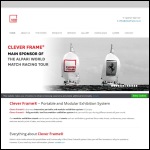 Screen shot of the Clever Frame UK Ltd website.