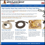 Screen shot of the Dog Lead Shop website.