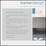 Screen shot of the barker design website.