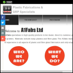 Screen shot of the A1 Fabs Ltd website.