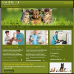 Screen shot of the Ashfield Veterinary Surgery website.