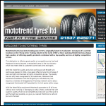 Screen shot of the Mototrend Tyres Ltd website.