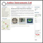 Screen shot of the Amber Instruments Ltd website.