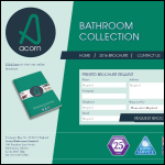 Screen shot of the Acorn Bathrooms Ltd website.