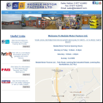 Screen shot of the Bedale Motor Factors Ltd website.