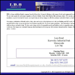 Screen shot of the I.B.S. Equipment Ltd website.