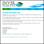 Screen shot of the Invek Surveys Ltd website.
