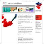 Screen shot of the D.V.M. Pigments & Additives Ltd website.