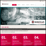 Screen shot of the Spectrum Fire Protection (UK) Ltd website.