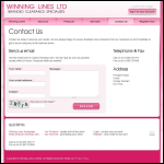 Screen shot of the Winning Lines Ltd website.