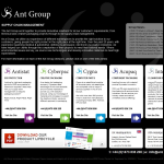 Screen shot of the Ant Group Ltd website.