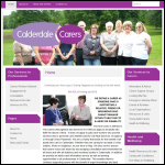 Screen shot of the Calderdale Carers Project website.