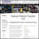 Screen shot of the Carlson Vehicle Transfer Ltd website.