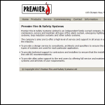 Screen shot of the Premier Fire Systems Ltd website.