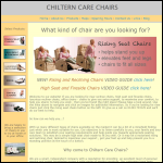 Screen shot of the Chiltern Care Chairs Ltd website.