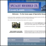Screen shot of the Specialist Household Ltd website.