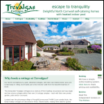 Screen shot of the Trevalgas Farm Cottages Ltd website.