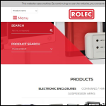 Screen shot of the Rolec Enclosures Ltd website.
