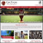 Screen shot of the The Cricket Tour Company Ltd website.