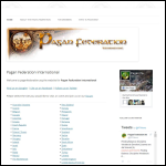 Screen shot of the Pagan Federation website.
