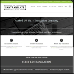 Screen shot of the Santranslate Ltd website.