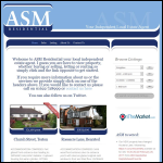 Screen shot of the Asm Residential Ltd website.